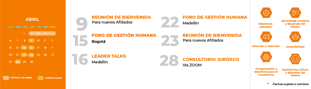 calendario de eventos acrip